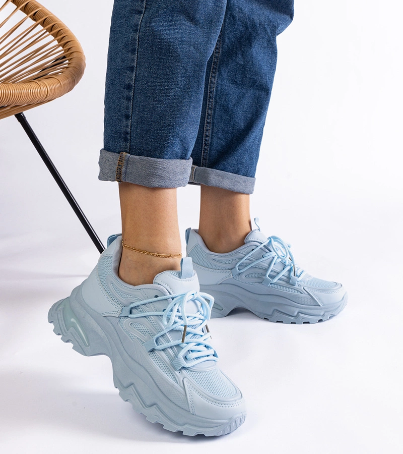 Adidași sportivi albaștri cu talpă masivă Roxana