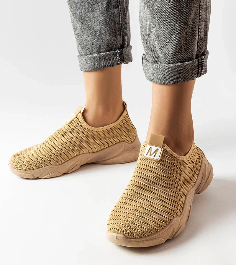 Adidași cu șireturi Azalee bej închis