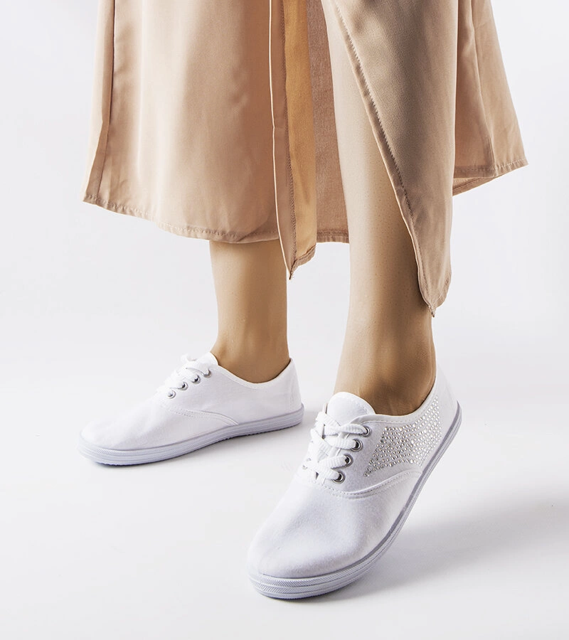 Pantofi sport cu zirconiu alb Godfrey