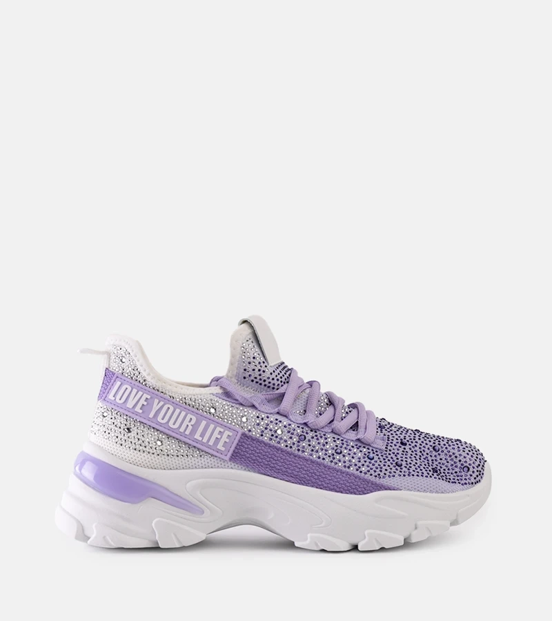 Sneakersi masivi Senai strălucitori alb-violet