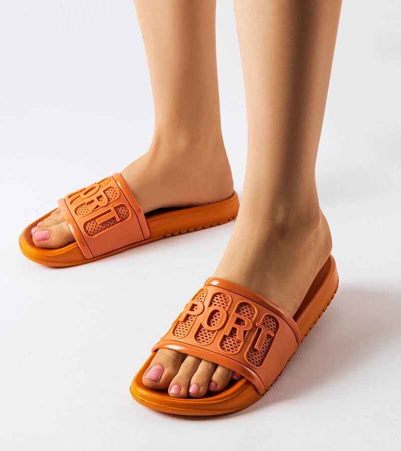 Șlapi de cauciuc portocalii de Moiariello