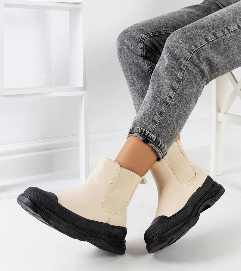 Papuci Loree din piele ecologică bej