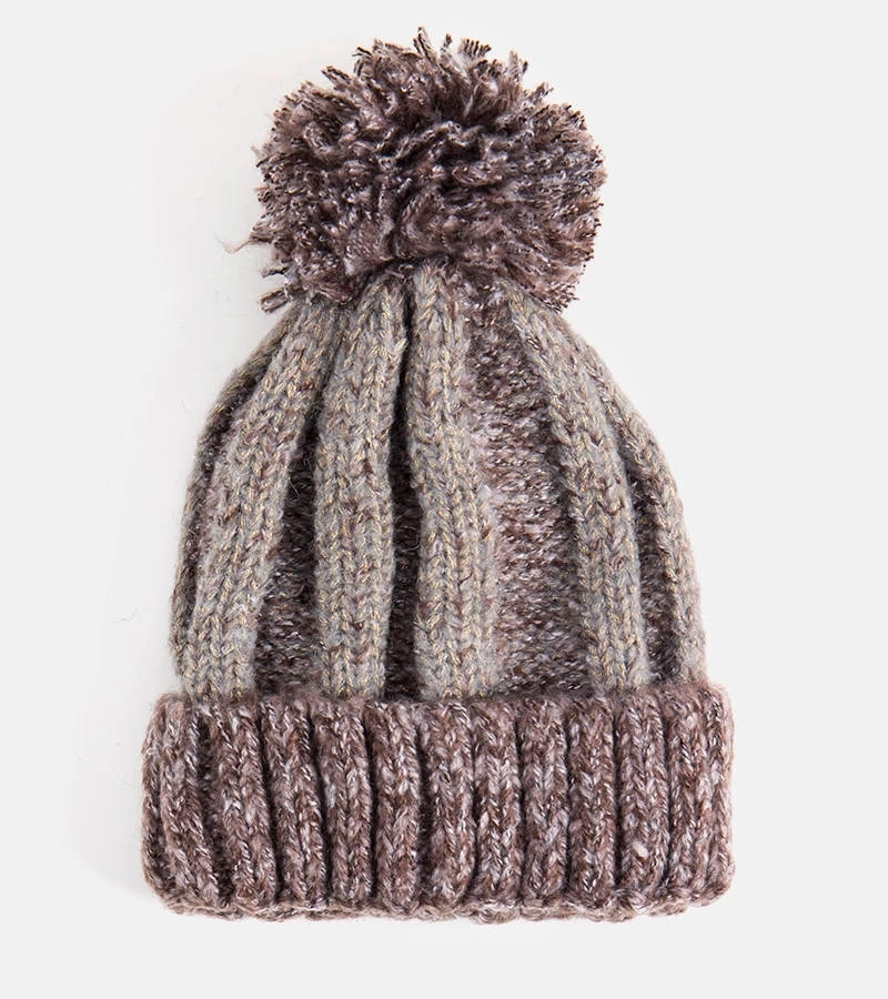 Șapcă maro cu pompon Cormil