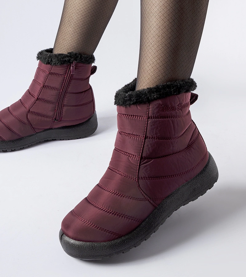 Cizme de zăpad căptușite, de culoare bordo, Valparaiso