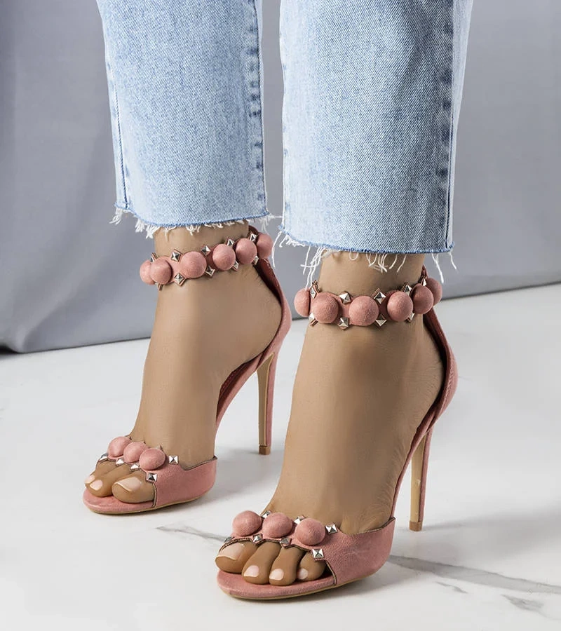 Sandale stiletto Yara roz