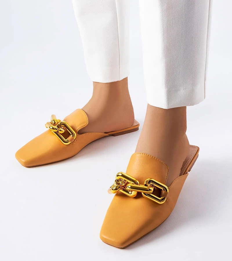 Șlapi cu lanț maro Hickory