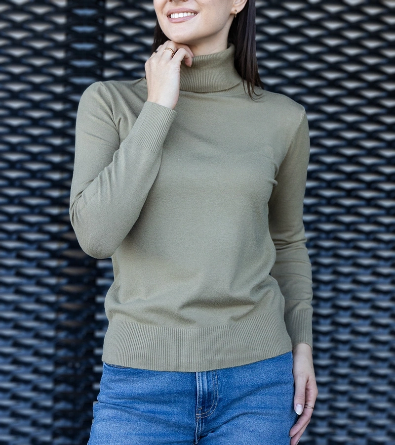 Zal verde cu croială lejeră Nida