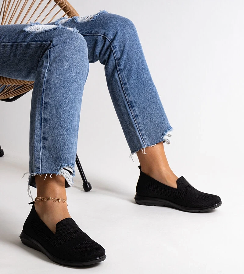 Teniși negri pe talpă de spumă Rahim