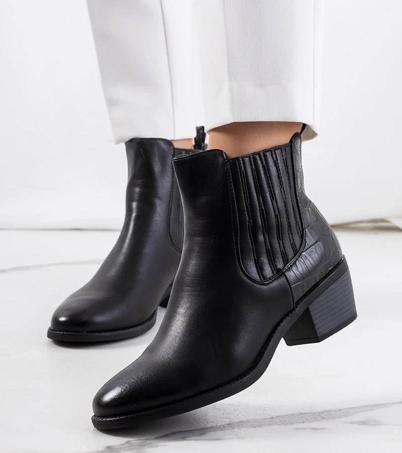 Cizme negre cu toc Furtado