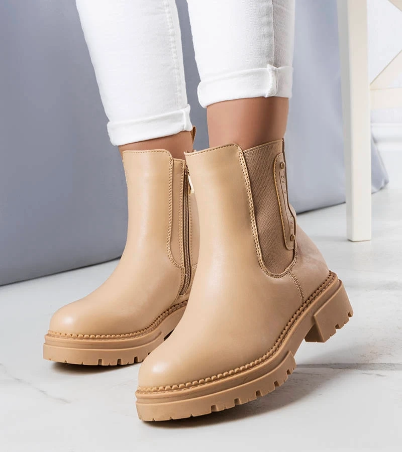 Cizme izolate Caron bej