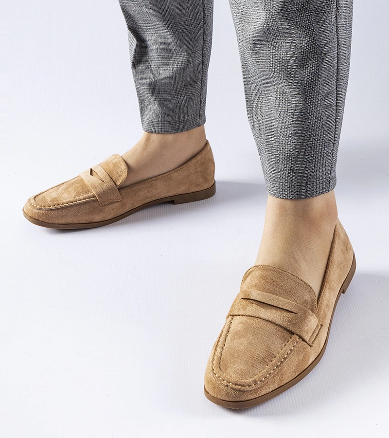 Mocasini maro închis din eco-suede Medford