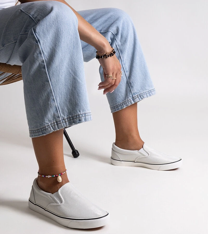 Teniși strălucitori albi Lublubah