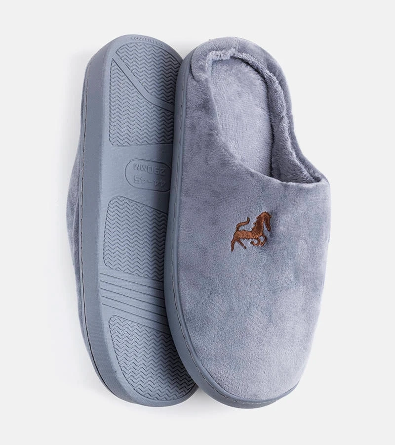 Papuci de casă gri pentru bărbați Presse