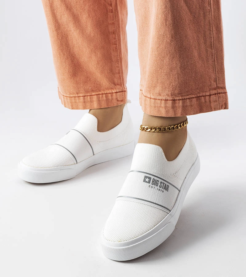 Pantofi de tenis alb pentru femei Big Star JJ274092