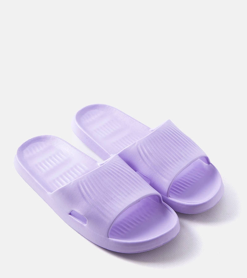 Flip-flops din lemn mov cu spumă