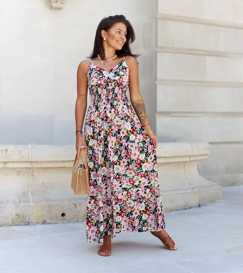 Rochie roz cu model de Aza