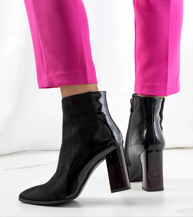 Cizme stiletto negre Leonar