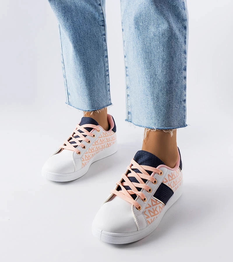 Adidași albi cu inserții colorate de Kessel