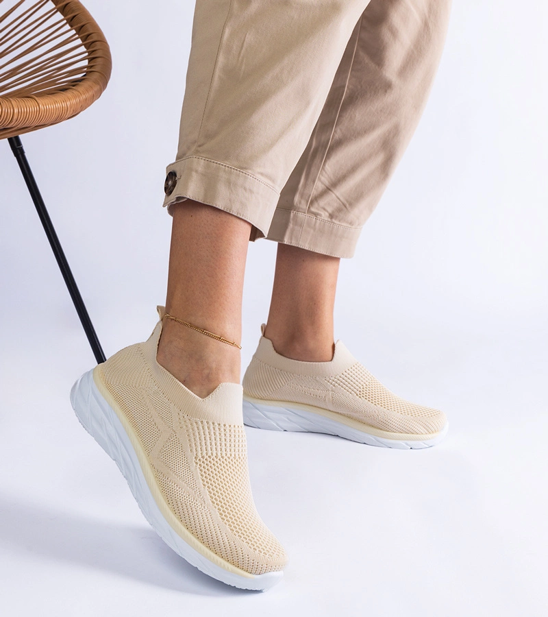 Pantofi sport slip-on bej Aquilina