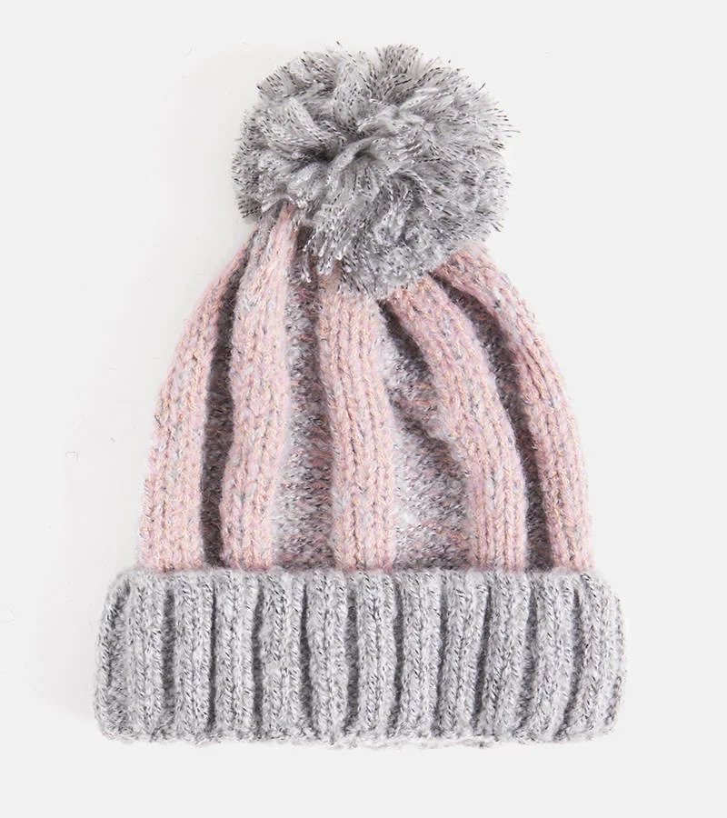 Șapcă gri cu pompon Cormil