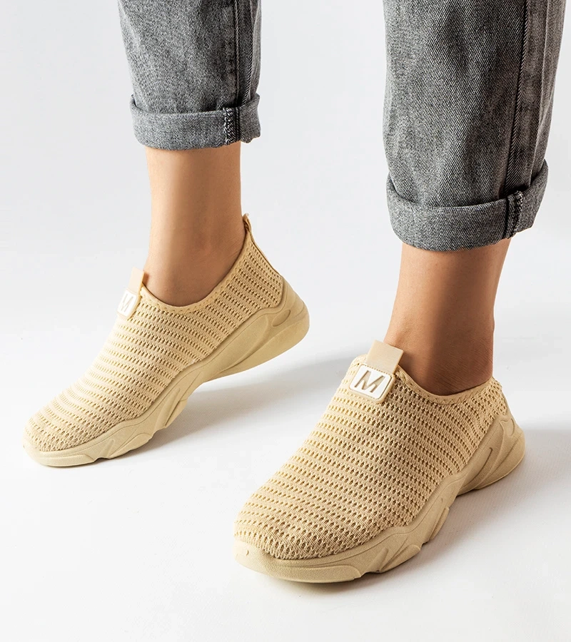 Adidași cu șireturi bej Azalee