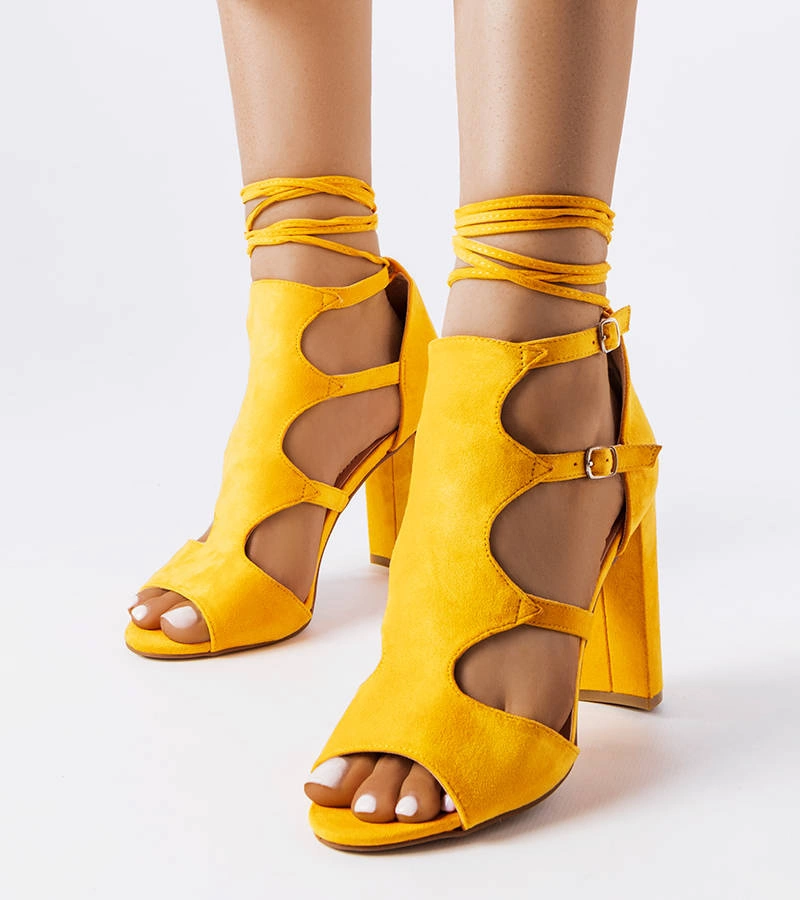 Hannah sandale stiletto galbene