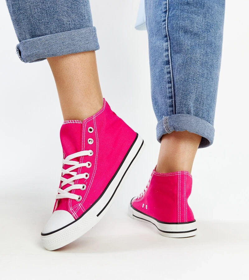 Adidași înalți roz închis Eliska