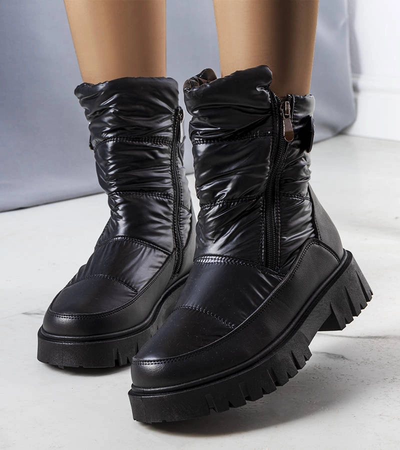 Cizme de zăpadă negre Koltso pentru femei