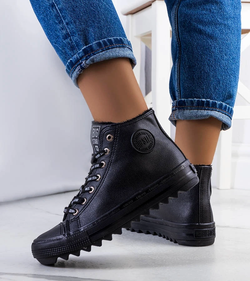 Pantofi de sport Big Star de culoare neagră cu izolație EE274110