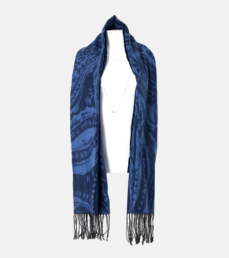 Fular negru-mar maro cu flori Colonie