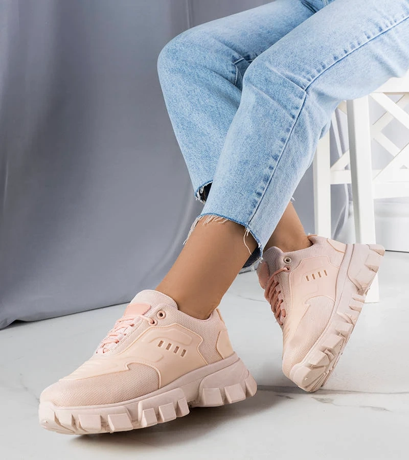 Adidași roz pe o talpă solidă de Inez