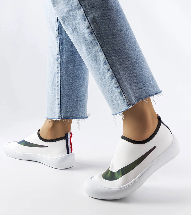 Pantofi de sport Stover elastici albi