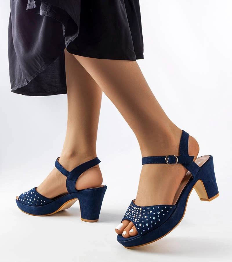 Sandale stiletto Beltane albastru marin