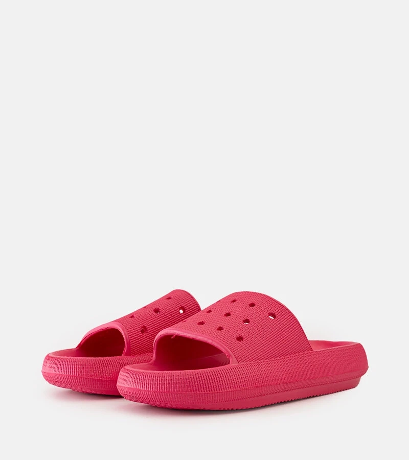 Papuci roz închis perforați Adonay