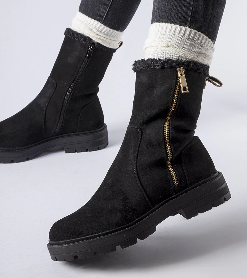 Bocanci negri căptușiți cu fermoar Sunnyslope