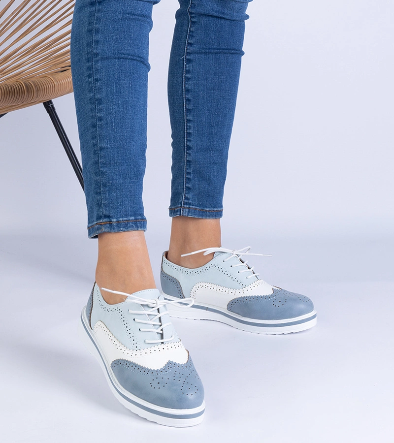 Pantofi Oxford clasici albaștri Toddi