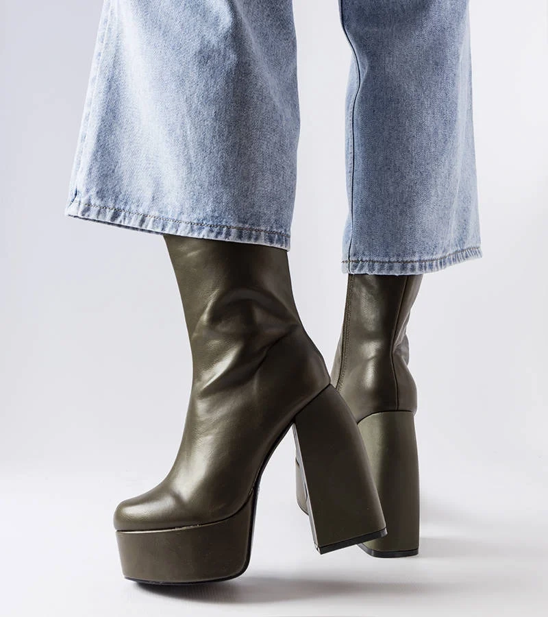 Cizme înalte Baratti de culoare verde