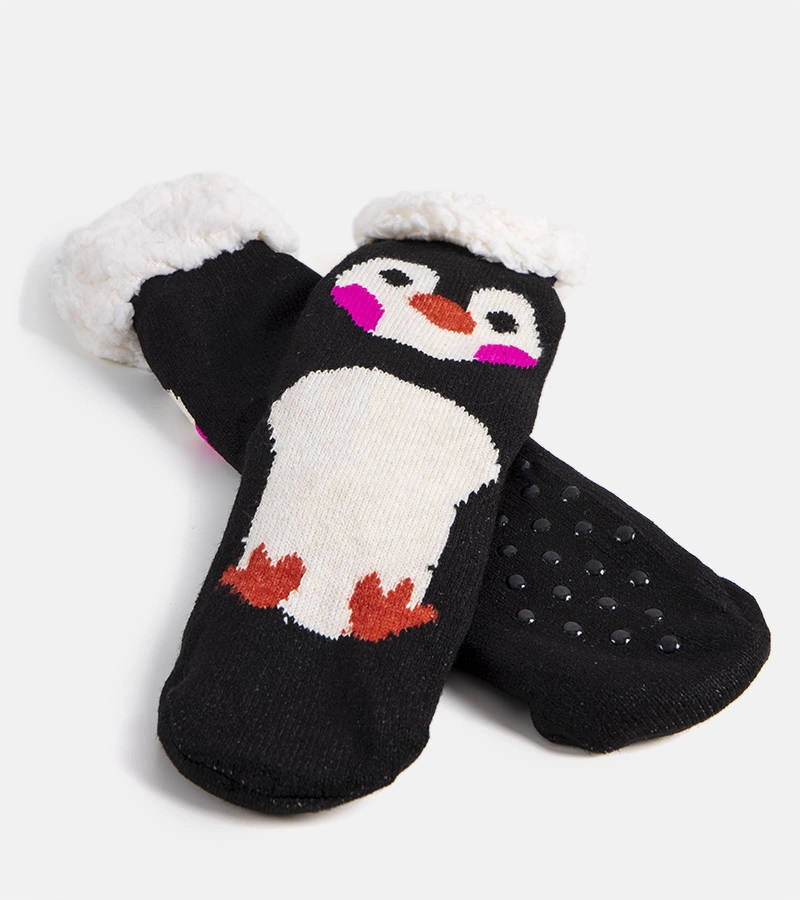 Șosete negre din piele de oaie Lotis