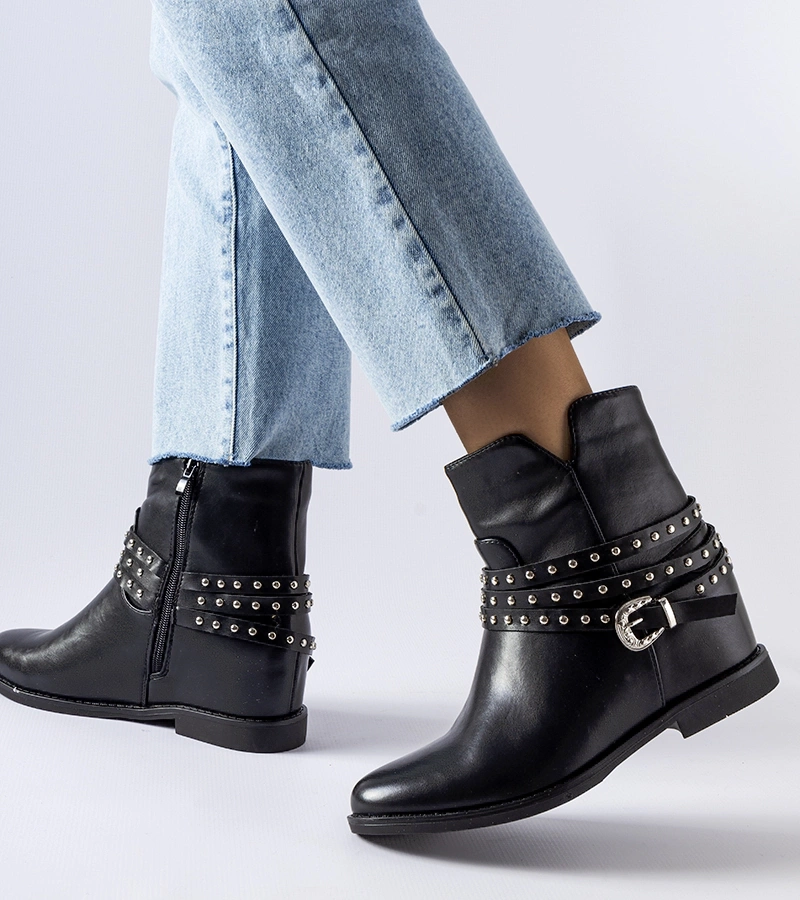 Cizme de gleznă acoperite Anchorage negre