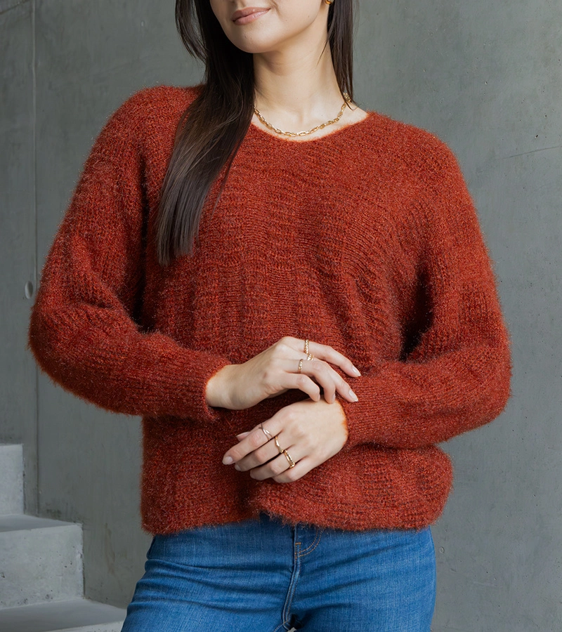 Cămașă roșie cu decolteu Neveri