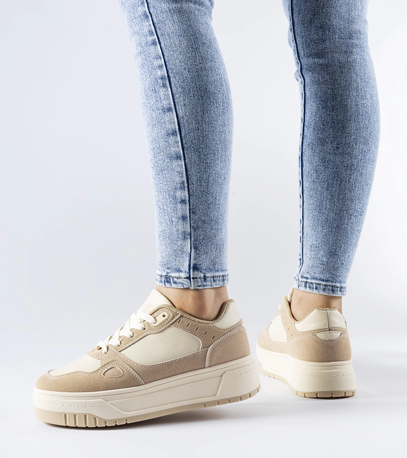 Adidași deschis bej pe platformă Pomona