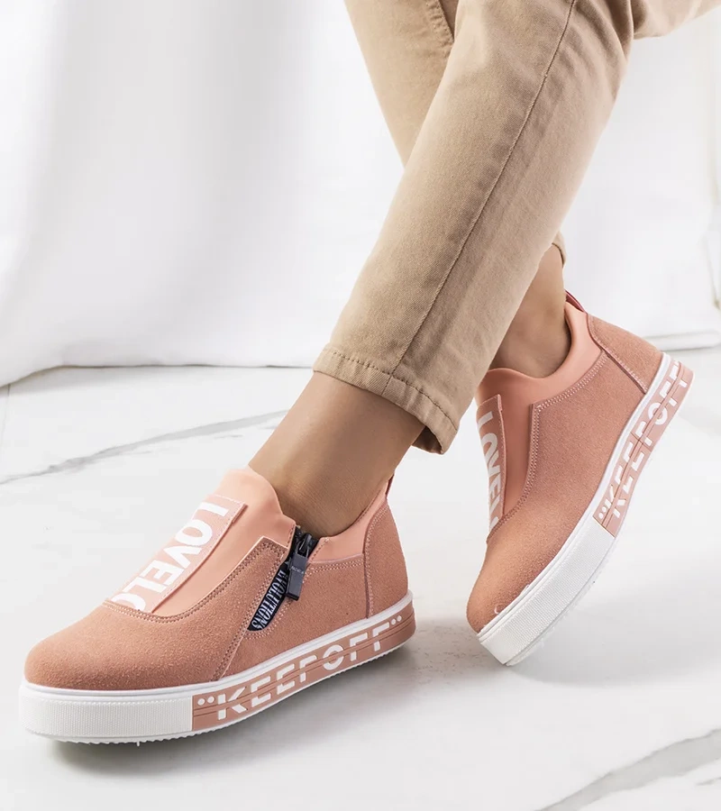 Pantofi de sport roz Lovelo slip-on