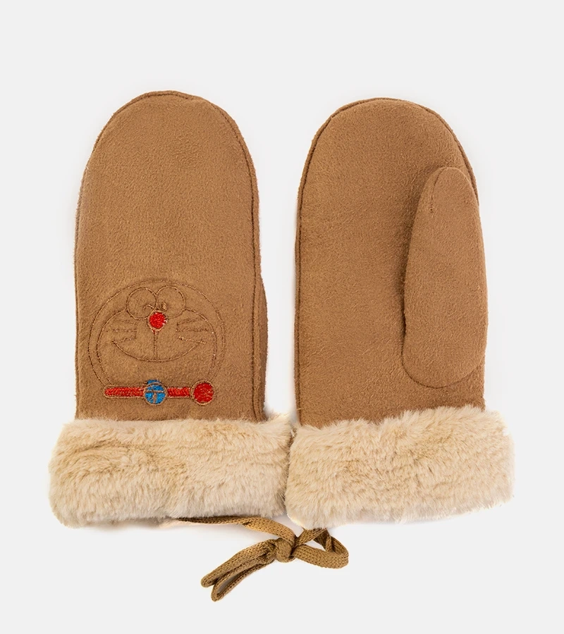 Mănuși pentru copii Brown Kitty