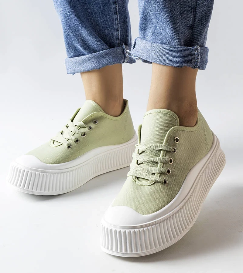 Pantofi de sport cu talpă groasă Wallace verzi