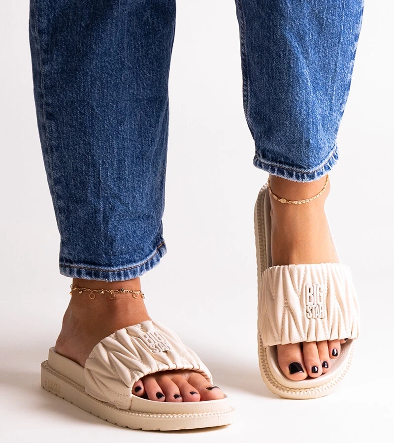 Papuci bej cu incretituri Big Star NN274A746