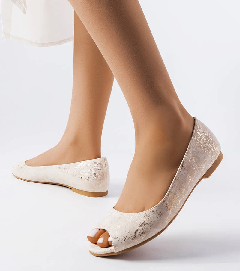 Balerini aurii cu vârful deschis Lesage