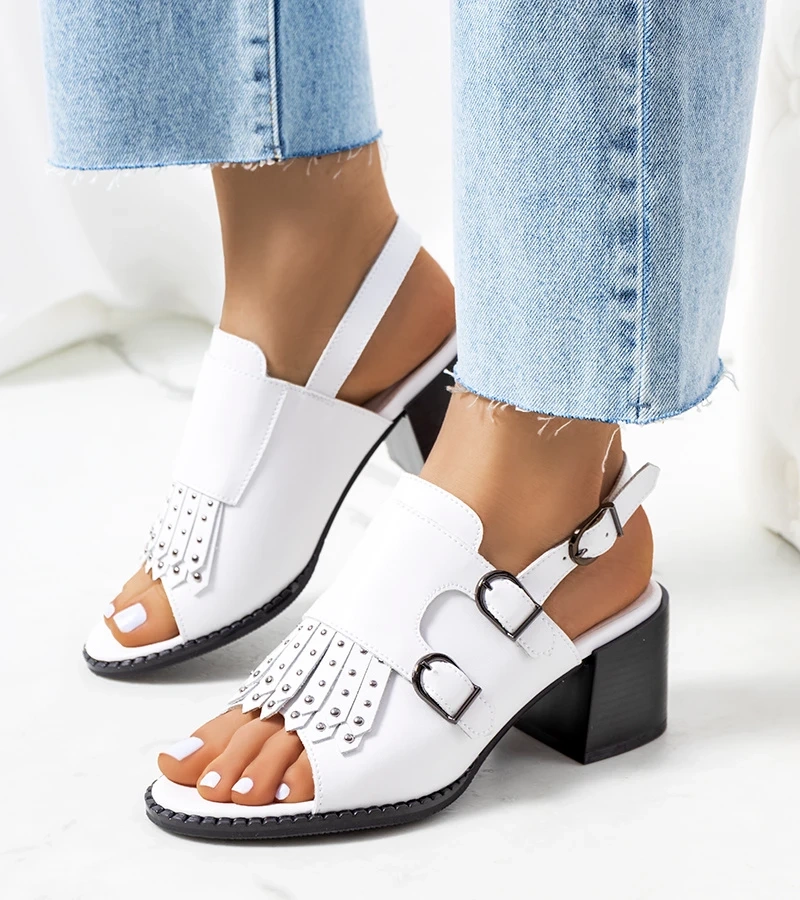 Sandale Zand cu partea superioară din piele albă