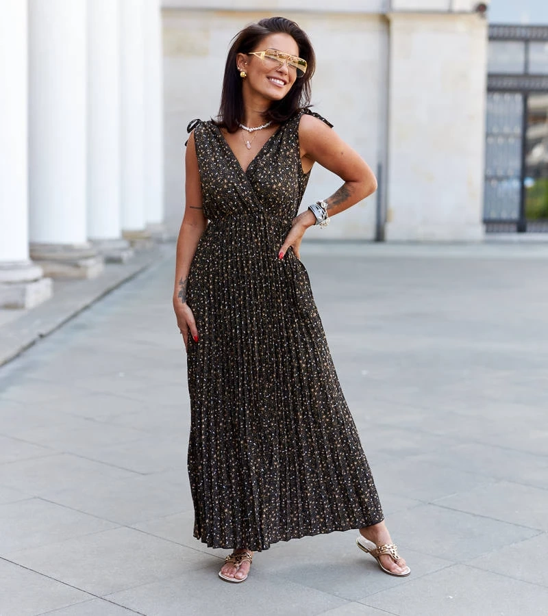 Rochie plisată neagră de Spalato