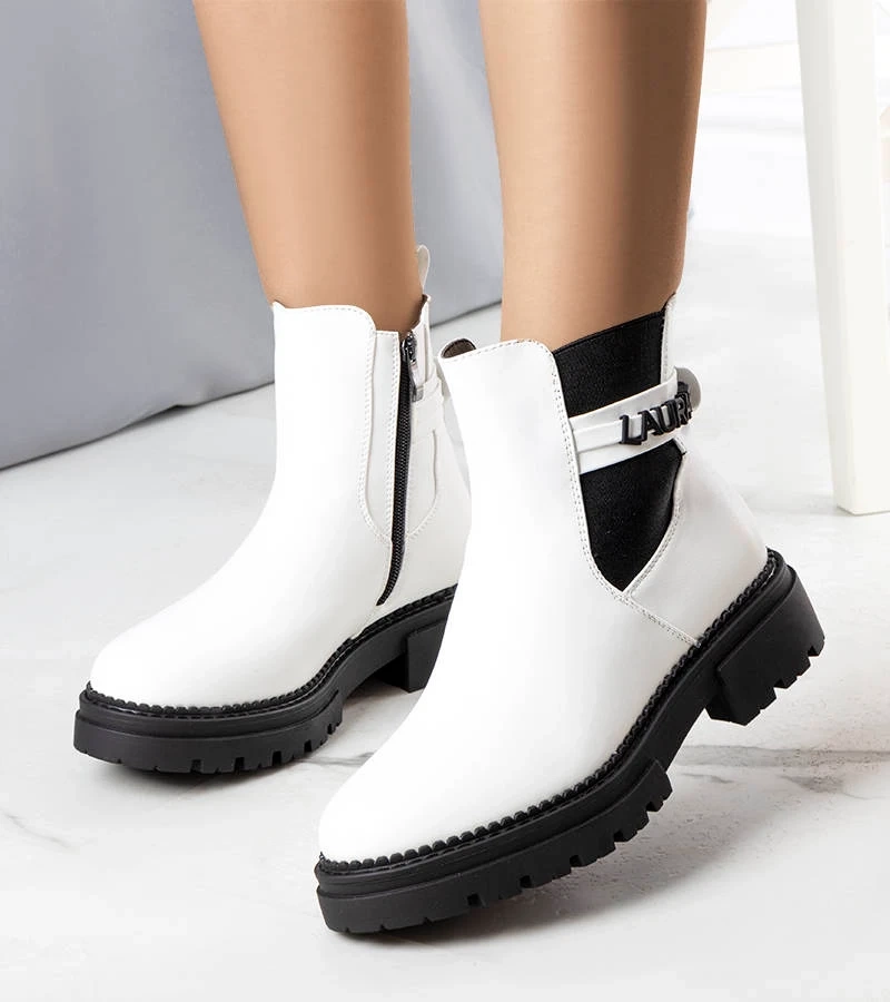 Cizme izolate Sanso albe