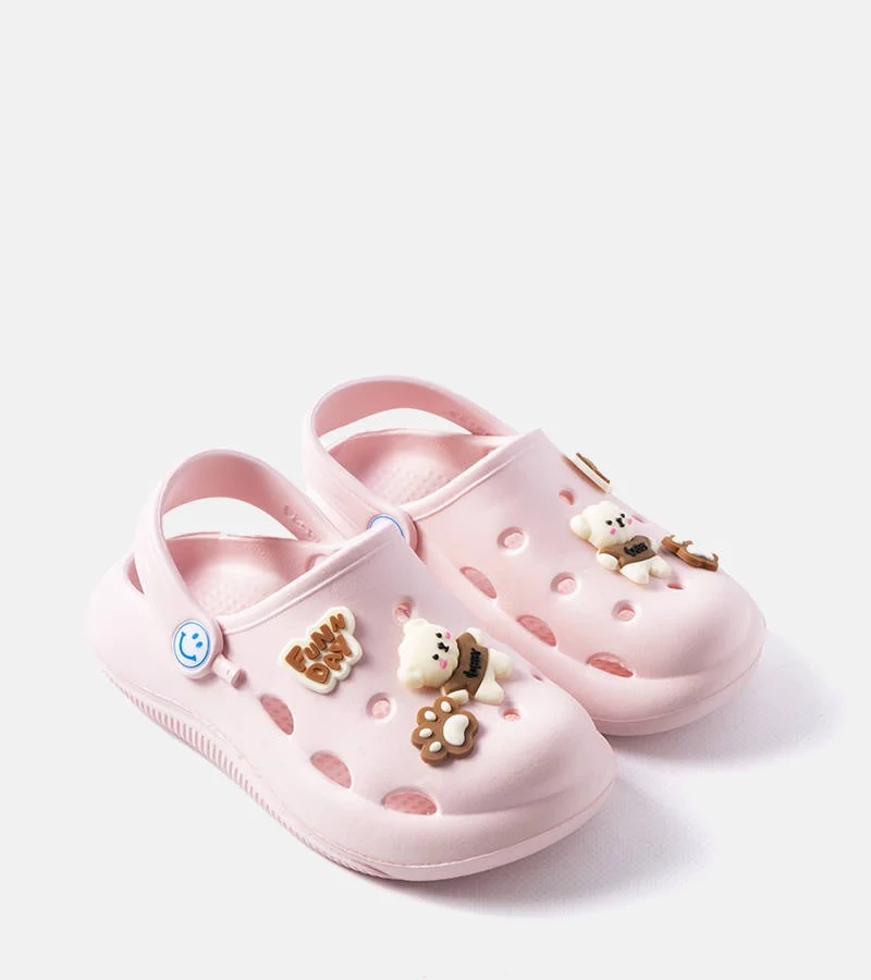 Șlapi roz cu nasul acoperit Vette